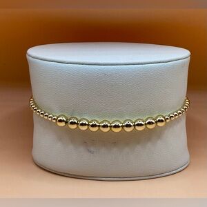 Gold (14K) Filled Beaded Bracelet; Sweat & waterproof; Non tarnish.